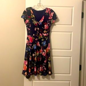 Navy floral dress